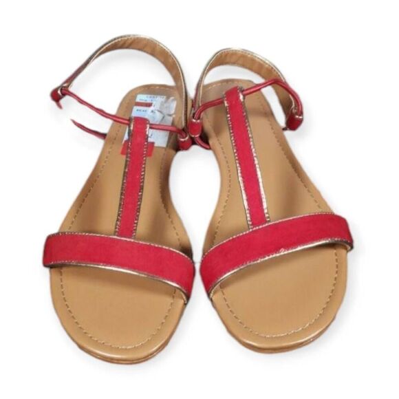 STYLE & CO. RED & GOLD SANDALS SZ.6 NWT. - Picture 2 of 6